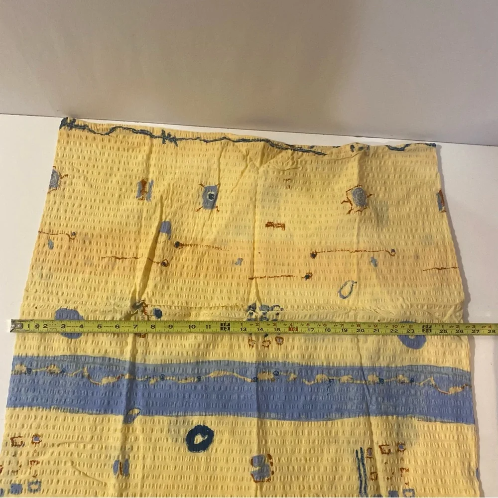 Vintage Yellow & Blue Duvet Cover & Set Of 2 Pillow Shams